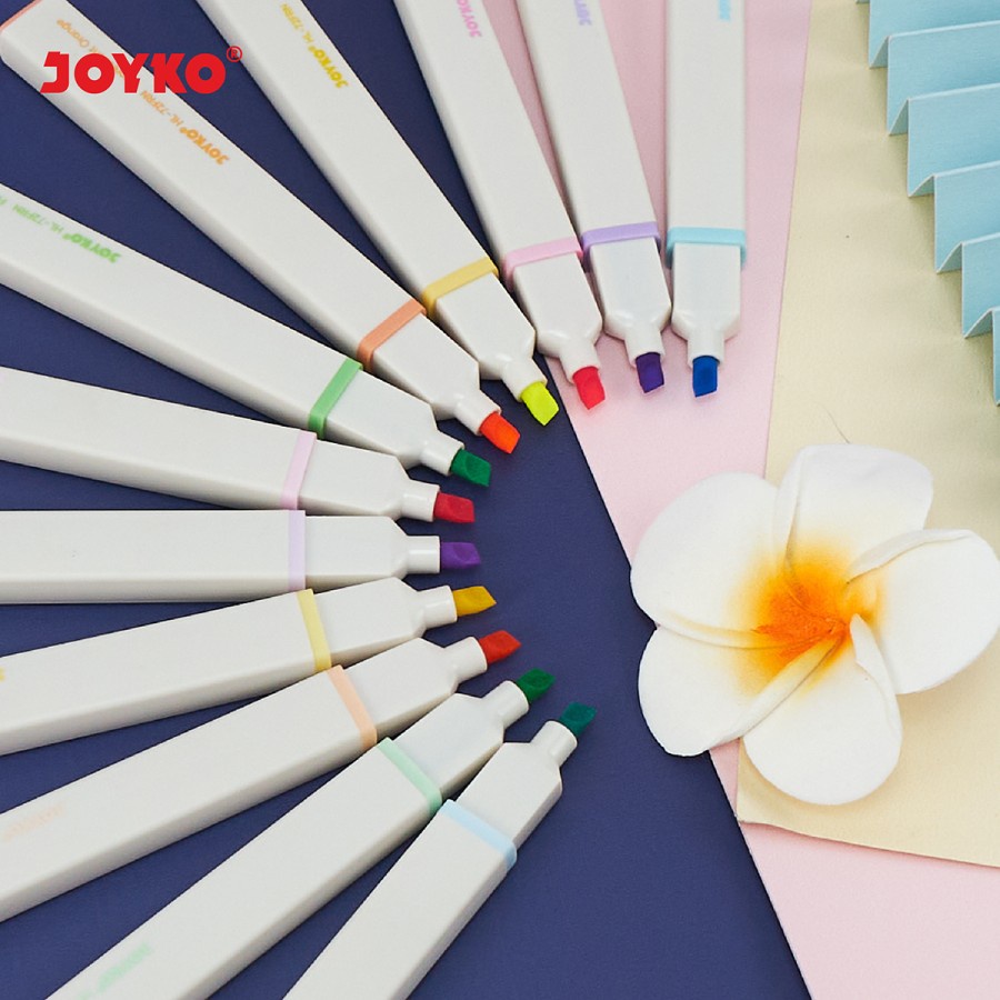 

H7Y Highlighter Joyko HL-72 6 Warna Penanda Berwarna Pastel Fluorescent