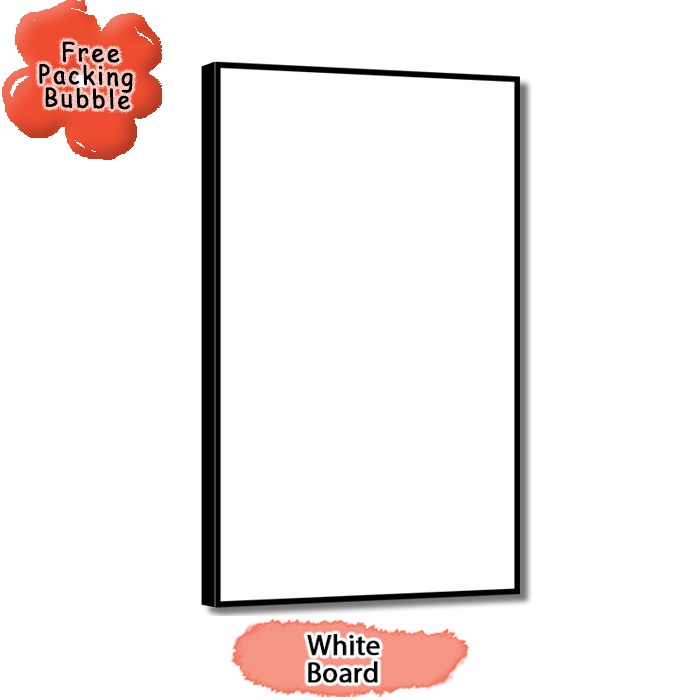 

White Board Melamin / Papan Tulis Putih Ukuran 80x140 cm