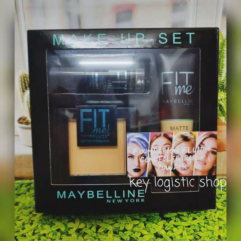 Fit Me Maybbelline Set 3in1 Foundation Concealer Bedak