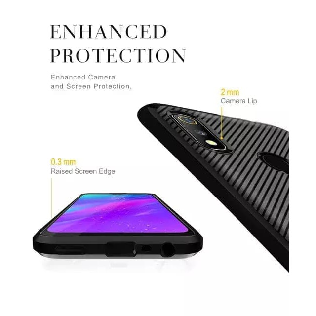 Oppo Realme 3 Soft Case Rugged Carbon