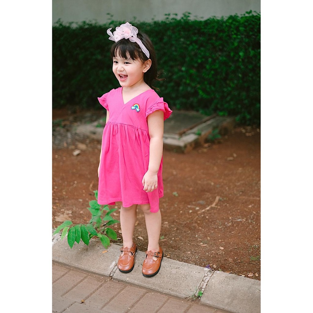 Dress Anak Bayi V Pelangi Mix Warna Size 1-5tahun-5