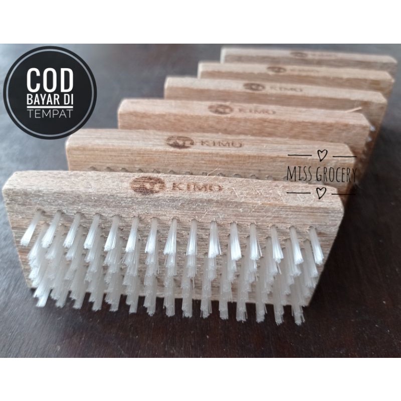 (12pcs)Kimo NGO Sikat Cuci Gagang Kayu Baju Keramik Original Kimo Murah 1box Washing Brush