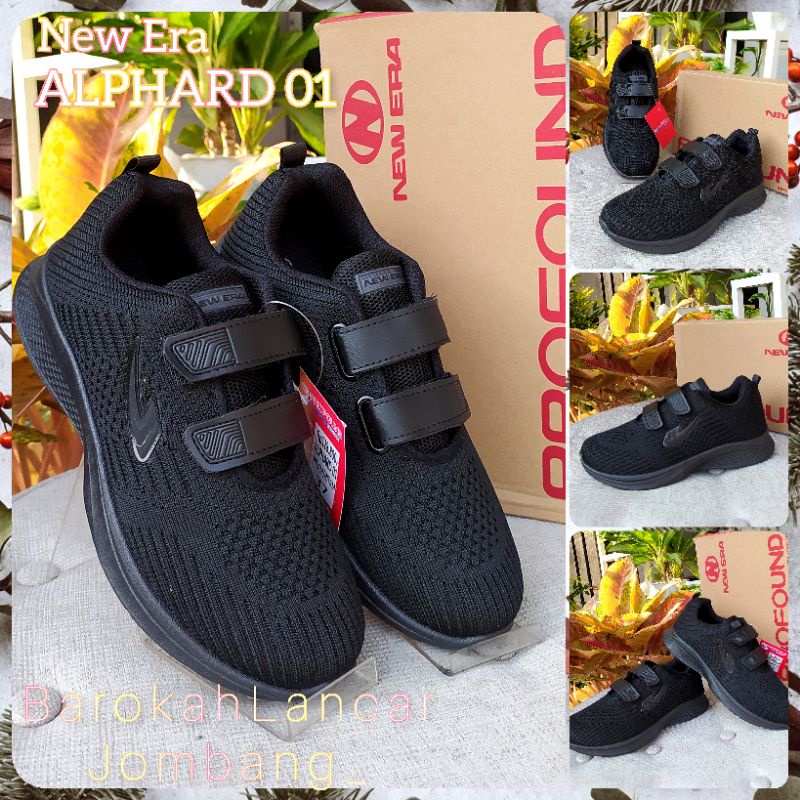 SEPATU SEKOLAH HITAM NEW ERA ALPHARD 01 / ELBA 34-38 100% ORIGINAL BY NEW ERA