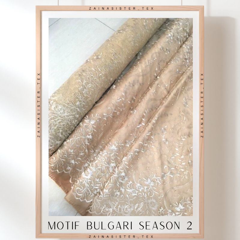 Brokat Tile Mutiara Bulgari New Series Warna Gold Emas