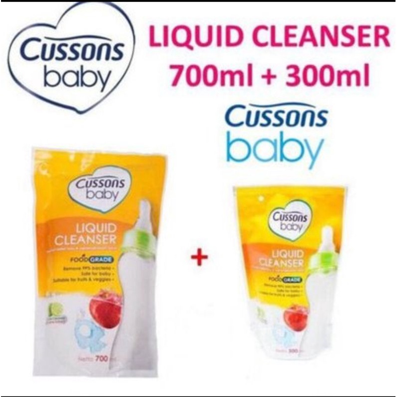 Cusson baby Liquid cleanser 700ml free 300ml(sabun cuci botol)