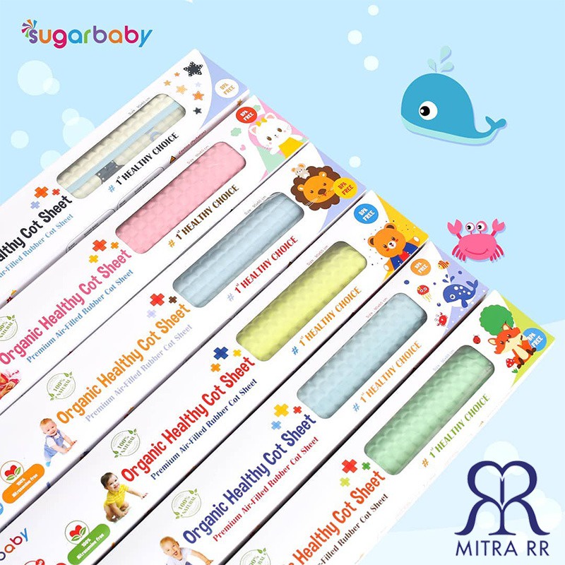 Perlak Bayi Sugar Baby Alas Ompol/ Perlak Karet Waterproof / Perlengkapan Bayi Newborn