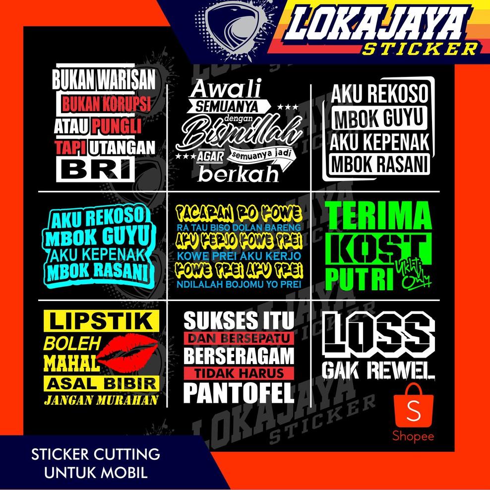 

Diskon |o98✰ STICKER CUSTUM CUTTING KATA KATA LUCU TRUCK TREK OLENG