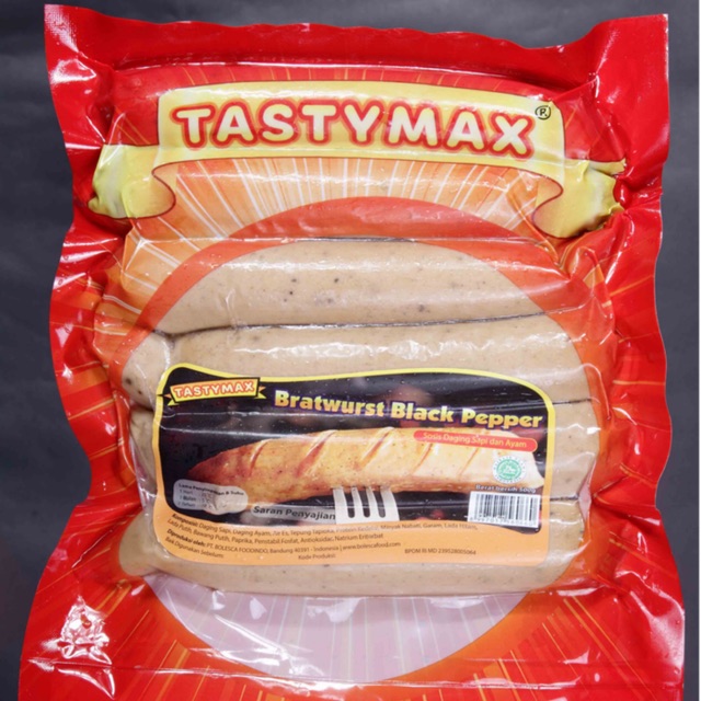

Tastymax bratwurst lada hitam 500gr