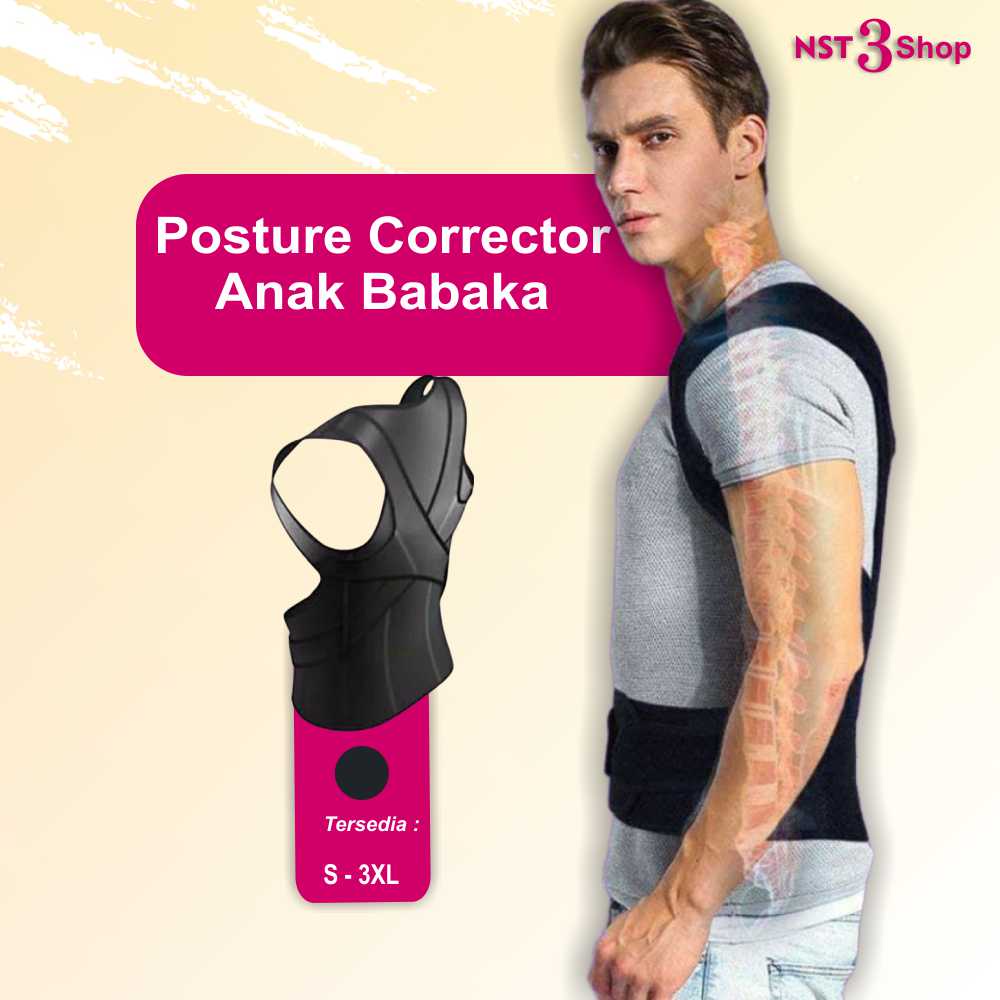 Korset Penyangga Punggung Babaka Korset Penegak Tulang Belakang Terapi Penyangga Punggung Pria