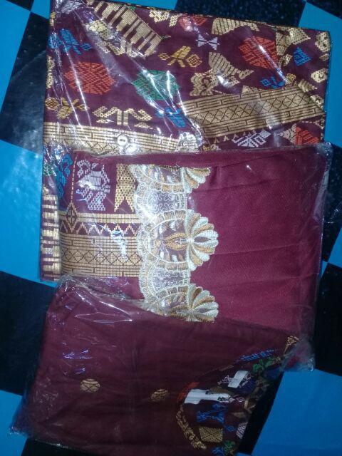 Batik Sarimbit 046 Couple Wanita Longdress / Gamis Brokat Seragam Keluarga Prodo (harga Terpisah)