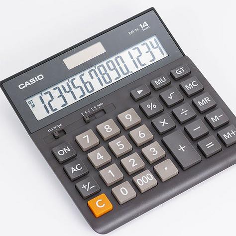 

CASIO DH 14 - CALCULATOR DESKTOP KALKULATOR MEJA KANTOR OFFICE DH-14 - CUCI GUDANG LHOOO