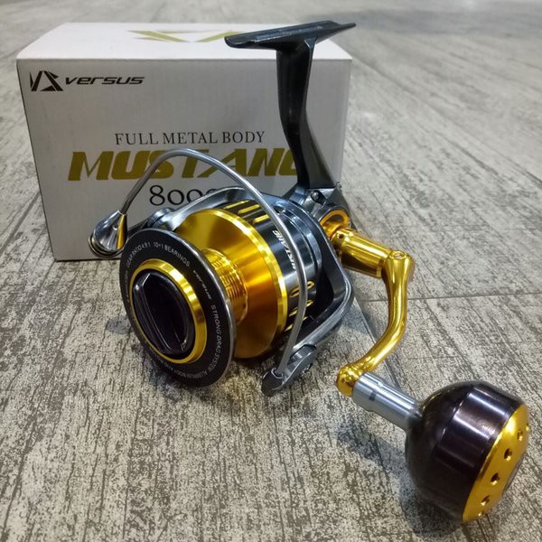Gulungan Pancing Reel Pancing Spining Versus mustang 8000 10 1 bb Ball Bearing