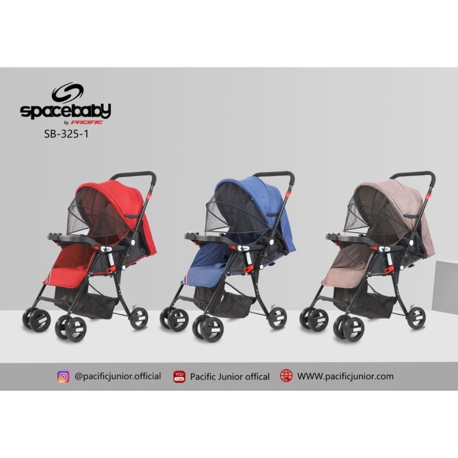 SPACEBABY Baby Stroller SB 329-1 SB 330-1 SB 325-1 SPACE BABY SB 329-1 SB 330-1  SB325-1 Baby Stroller Grande 268 Kereta Dorong Bayi PLIKO