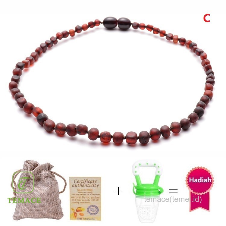 SALE!! TEMACE KALUNG AMBER BAYI PEREDA NYERI TUMBUH GSHOPEEI BAYI BAROQUE CHERRY KALUNG ANAK