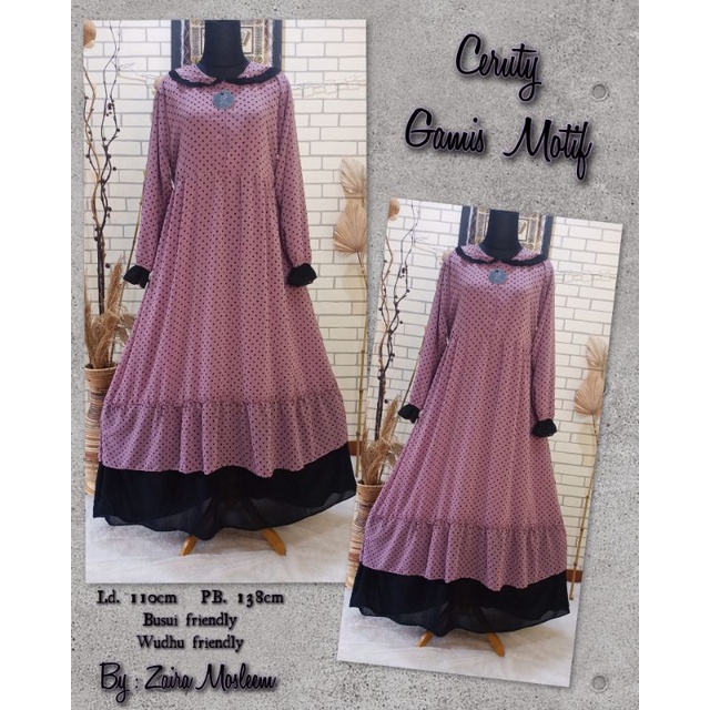 GAMIS CERUTY || CERUTY MOTIF || FULL FURING || GAMIS MODEL TERBARU