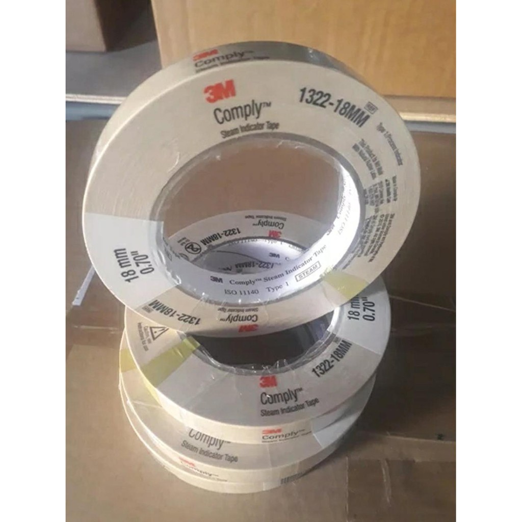 Jual Autoclave Tape Steam Indicator Tape Merk 3M 18mm Shopee Indonesia