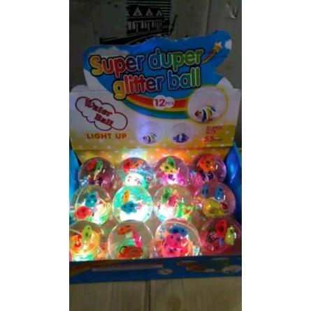 Super Duper Glitter Ball-Water Ball / Bola Bekel Nyala 65mm - Bola Air