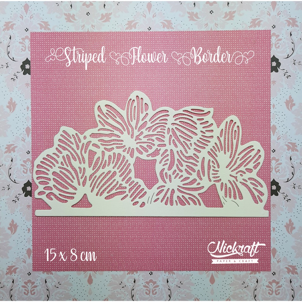 

STRIPED FLOWER BORDER - Bahan Scrapbook Amplop Envelope