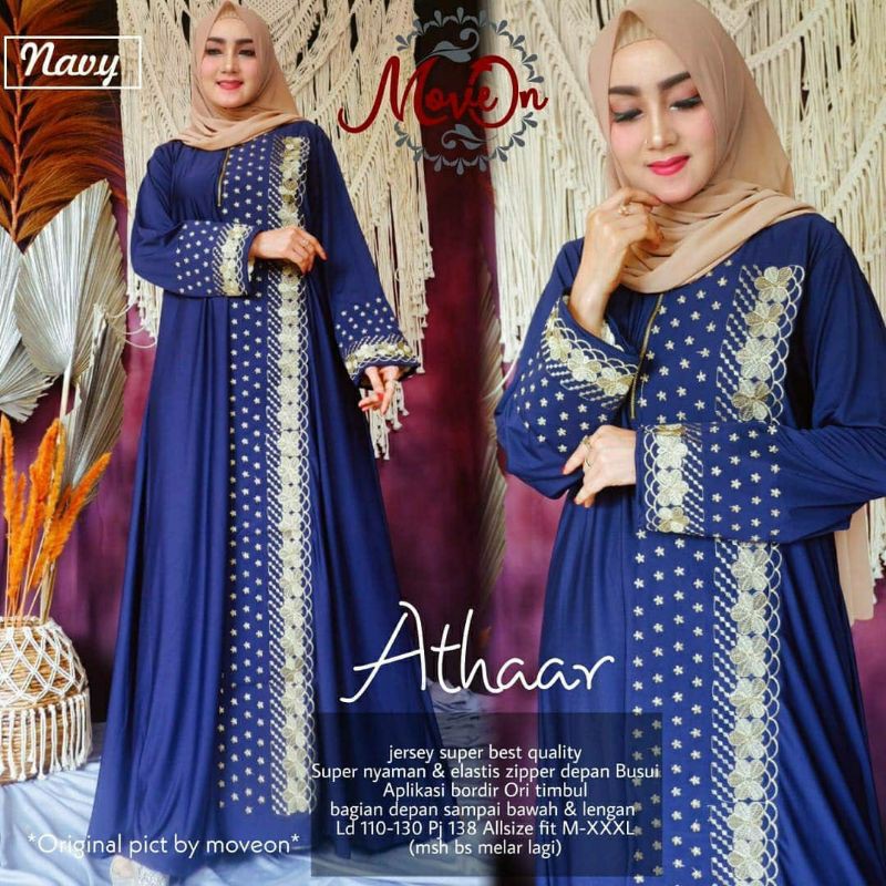 Athaar Maxy Dress Muslim Jumbo Ld 130 Gamis Arabian XXXL Busui Arab Turki Ld 130CM Bordir Grosir Dres Remaja Dreses Lebaran Terbaru Pengajian dreses jumbo ratu senja dress bordir konveksi seragaman polos murah navi hitam marun mocca rose botol