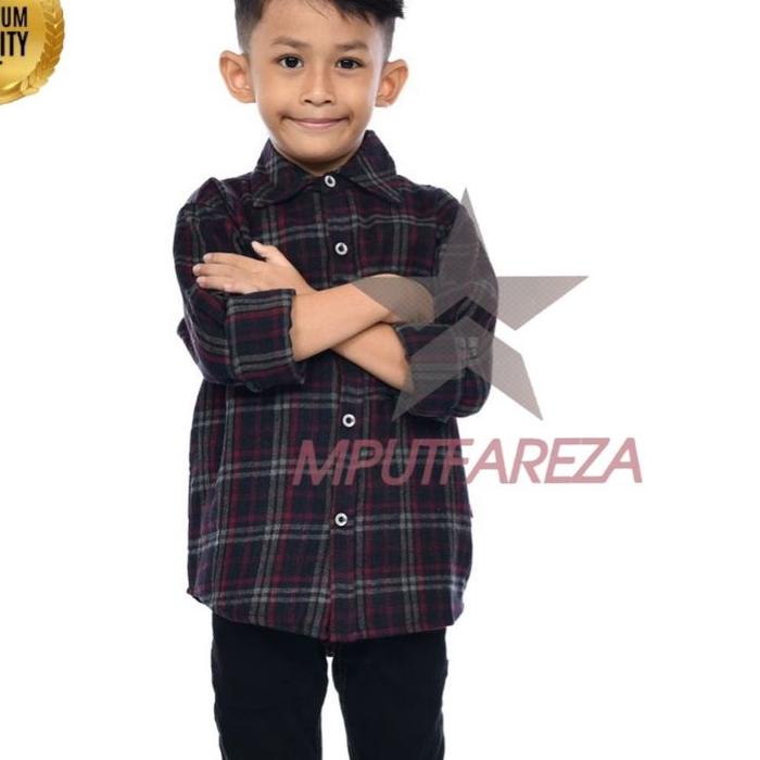 ❄ Kemeja Flanel Anak Laki Laki Usia 1-11 Tahun ORI Lengan Panjang Kotak Kotak FLANEL Original Distro