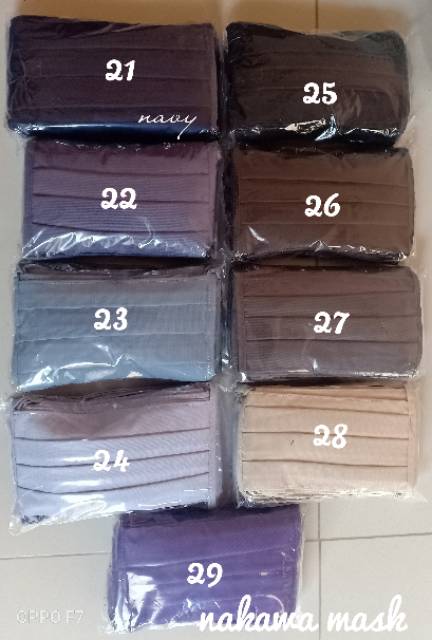 masker hijab tali polos