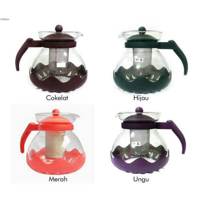 

Tea Pot Premier 1500 ml Teko kaca ceret tempat teh saringan stainles