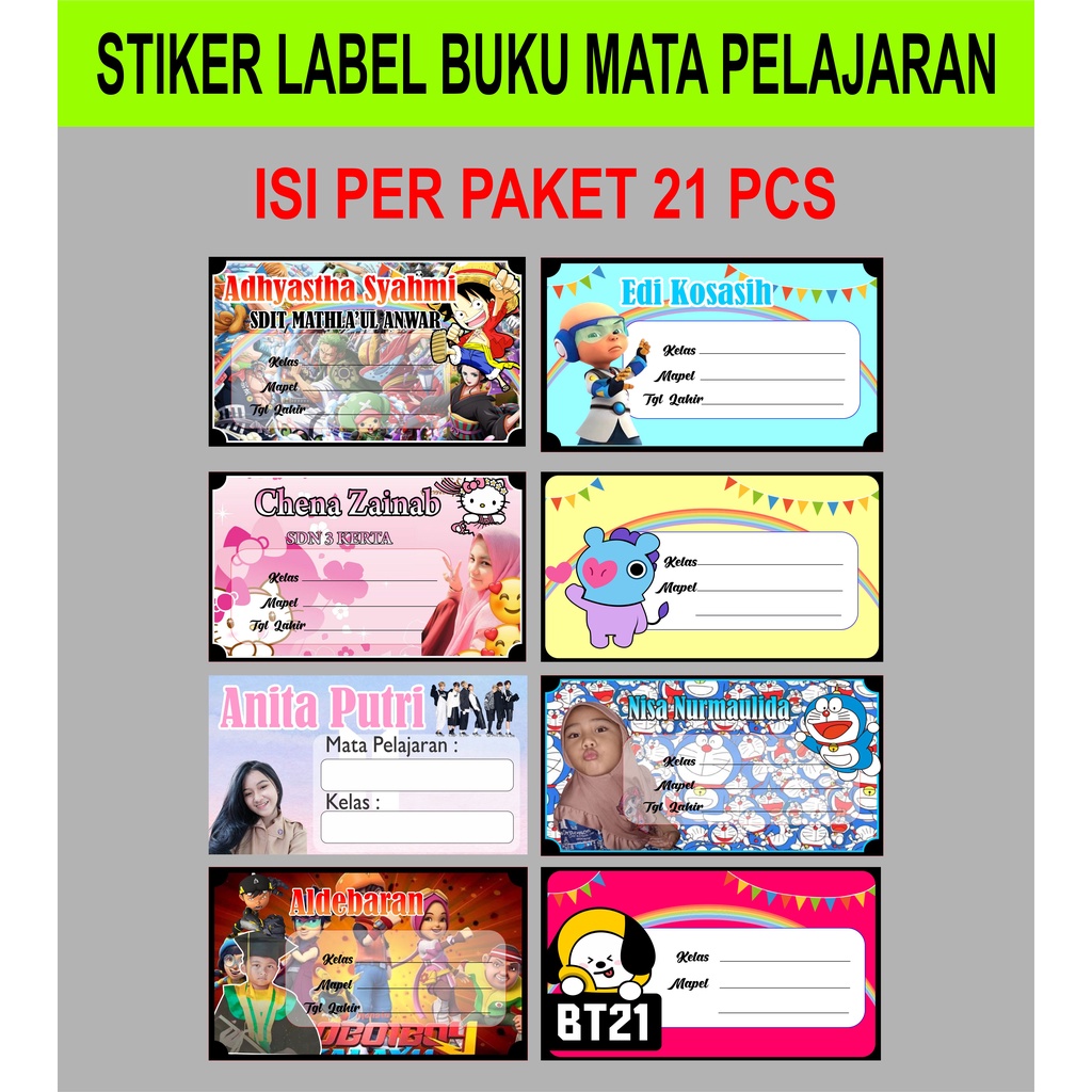 

STIKER LABEL MATA PELAJARAN (MAPEL) ISI 21 PCS