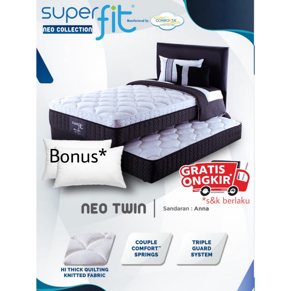 Spring Bed Comforta Super Fit Silver Set