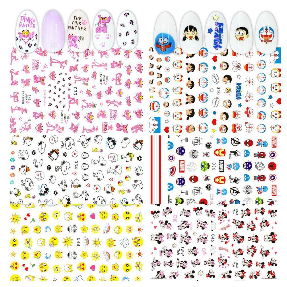 Needway   Kartun Anime Nail Art Stiker Tahan Air Kitty 1lembar Wanita Perekat Diri Dragon Ball Tigger Gadis Nail Tips Slider