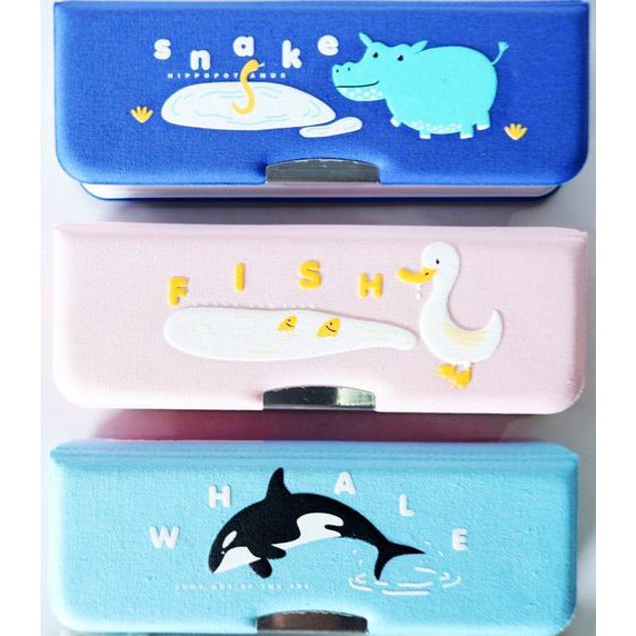 

MURAH !! Tepak Magnet Animal Warna Pastel Biru, Pink, Biru tua Xiaolingjing, Tempat pensil