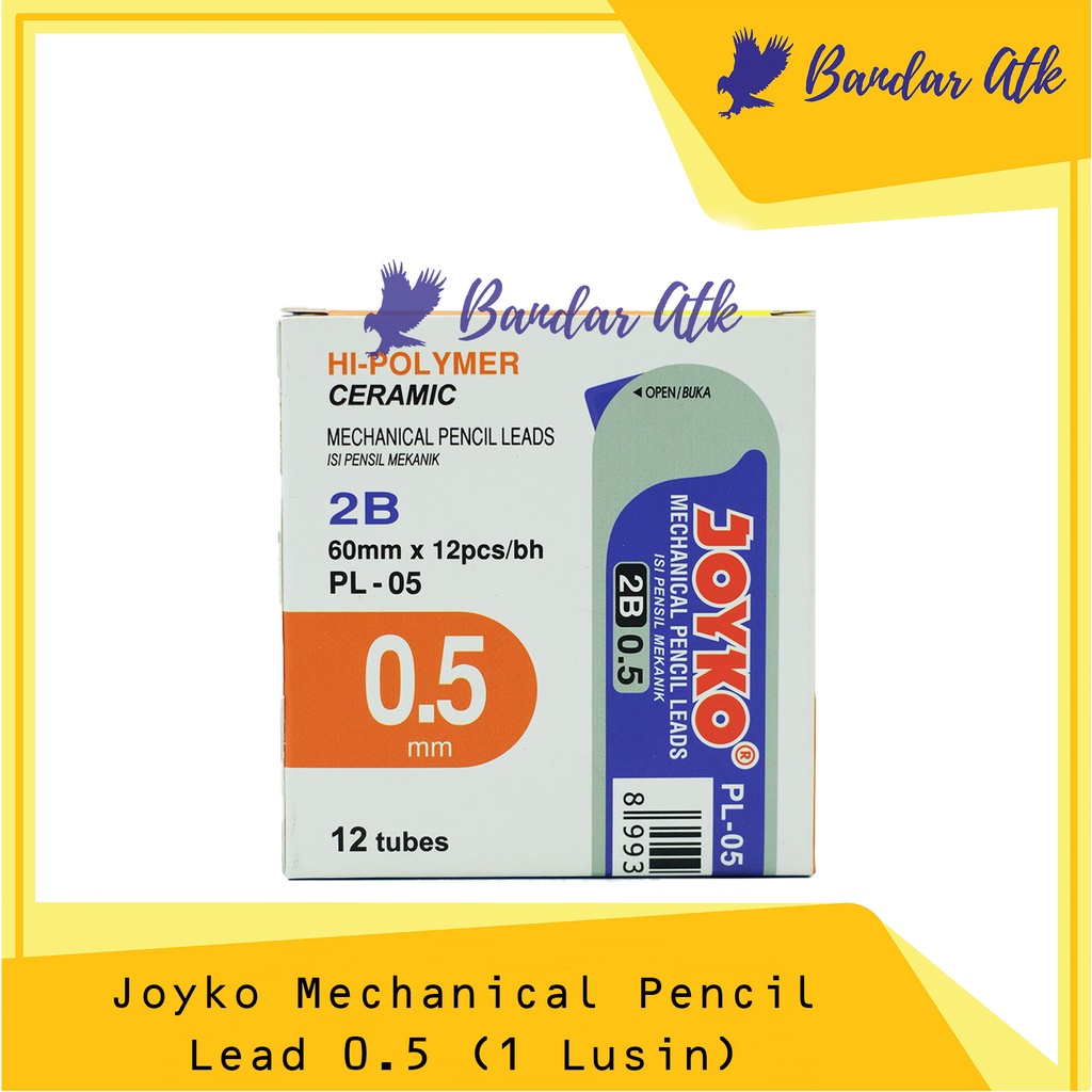 

JOYKO MECHANICAL PENCIL LEAD PL-05 Isi Pensil Mekanik 2B 0.5 [1 LUSIN]