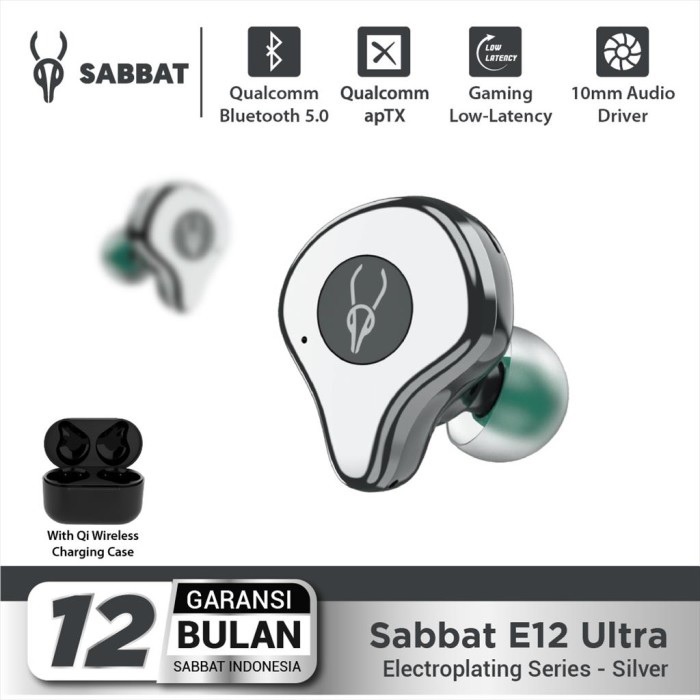 AKN88 - SABBAT E12 ULTRA ELECTROPLATING SERIES - Bluetooth 5.0 TWS Earphone