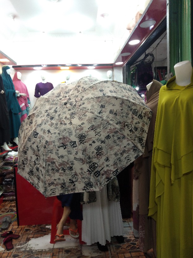 Payung Lipat 3 10 Jari Jumbo Huruf Kanji Jepang Rosida