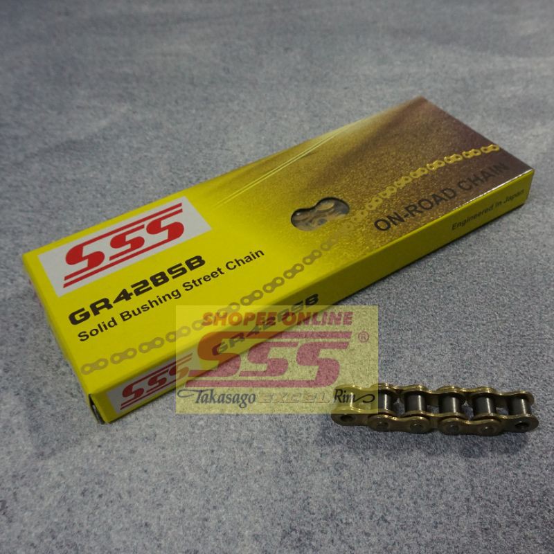 GEARSET / GIRSET / 1SET GIR RANTAI SSS TIPE 428 SB HSB HSBT HMX LO RO R15V3 NEW VIXION R MT15 XSR155-SB Gold