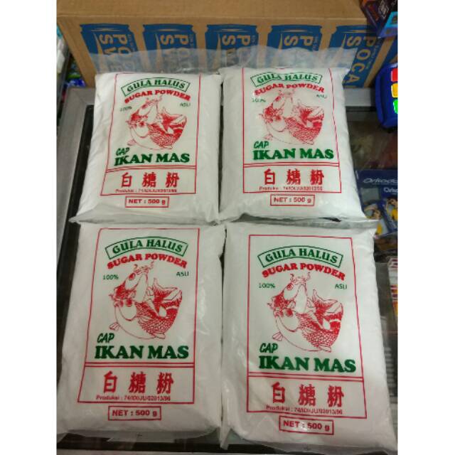 

Tepung Gula Halus Cap Ikan Mas 500gr