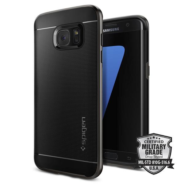 BARU [SPIGEN] ORIGINAL SPIGEN NEO HYBRID CASE FOR GALAXY S7 EDGE - GUNMETAL