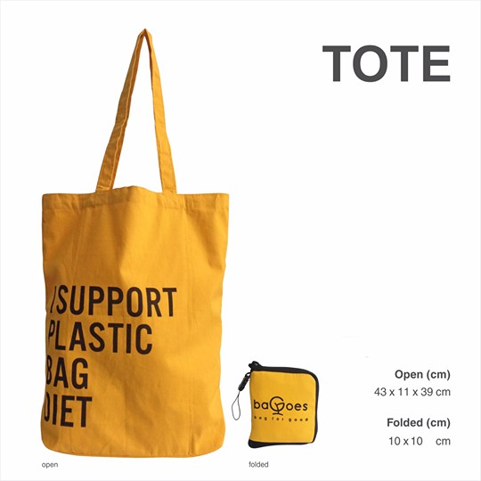 Tas Tote Bag Lipat Wanita Pria Diet Kantong Plastik Bahan Baby Canvas