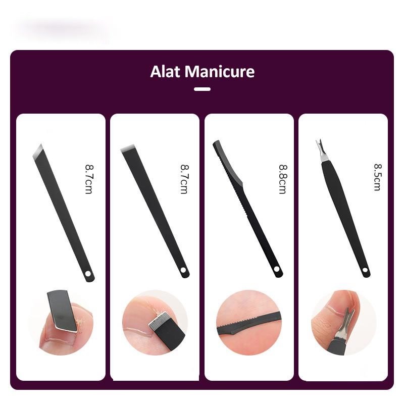 Mysterygirl - Gunting Kuku Set isi 7  Peralatan Menicure Potongan Kuku Set / Manicure Set Perawatan Kuku Stainless Steel