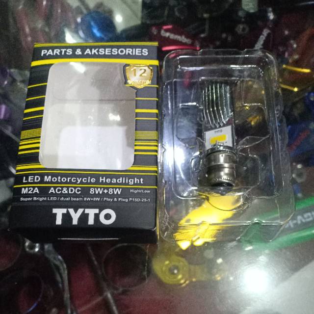 Bohlam Lampu Depan Led Putih Super Terang Tyto Ac Dc Soket H6 Universal