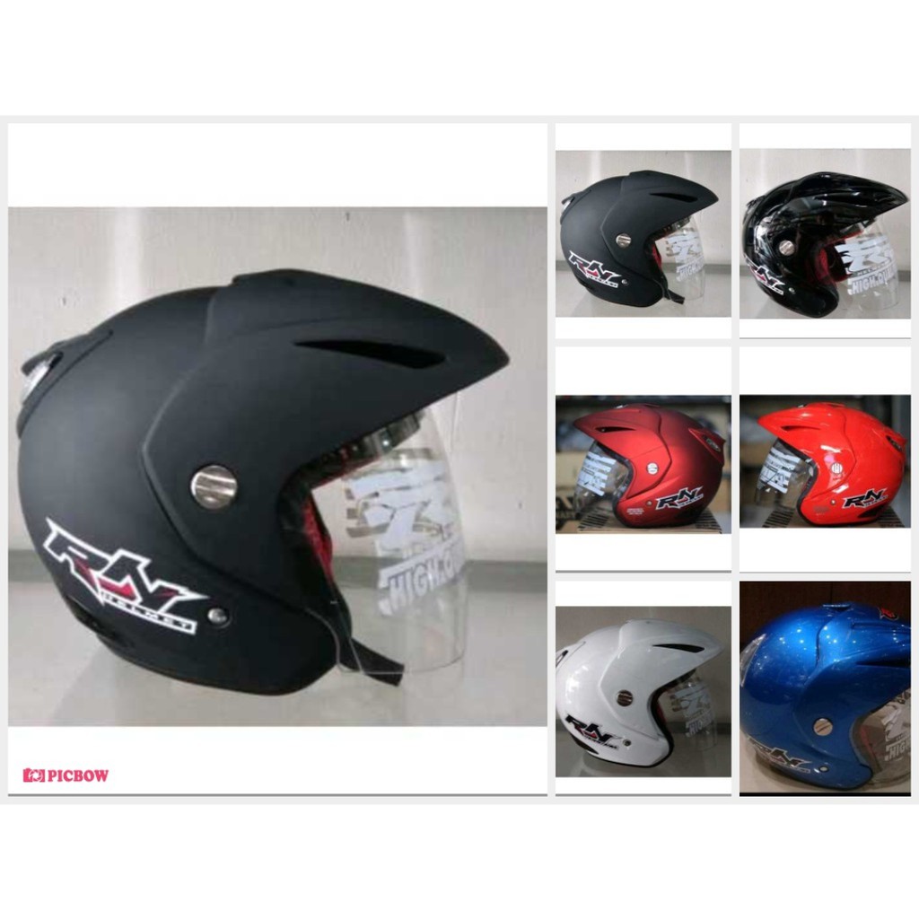 LXX-69 Helm RN DAKOTA SOLID // 6 Warna //  Single VISOR // ORIGINAL SNI // MURAH // Helm Motor