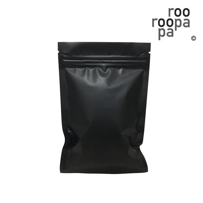 New 10 x 15 Hitam Matte / Kantong Masker / Packaging Bubuk / NON STANDING / 100 LEMBAR Best Quality