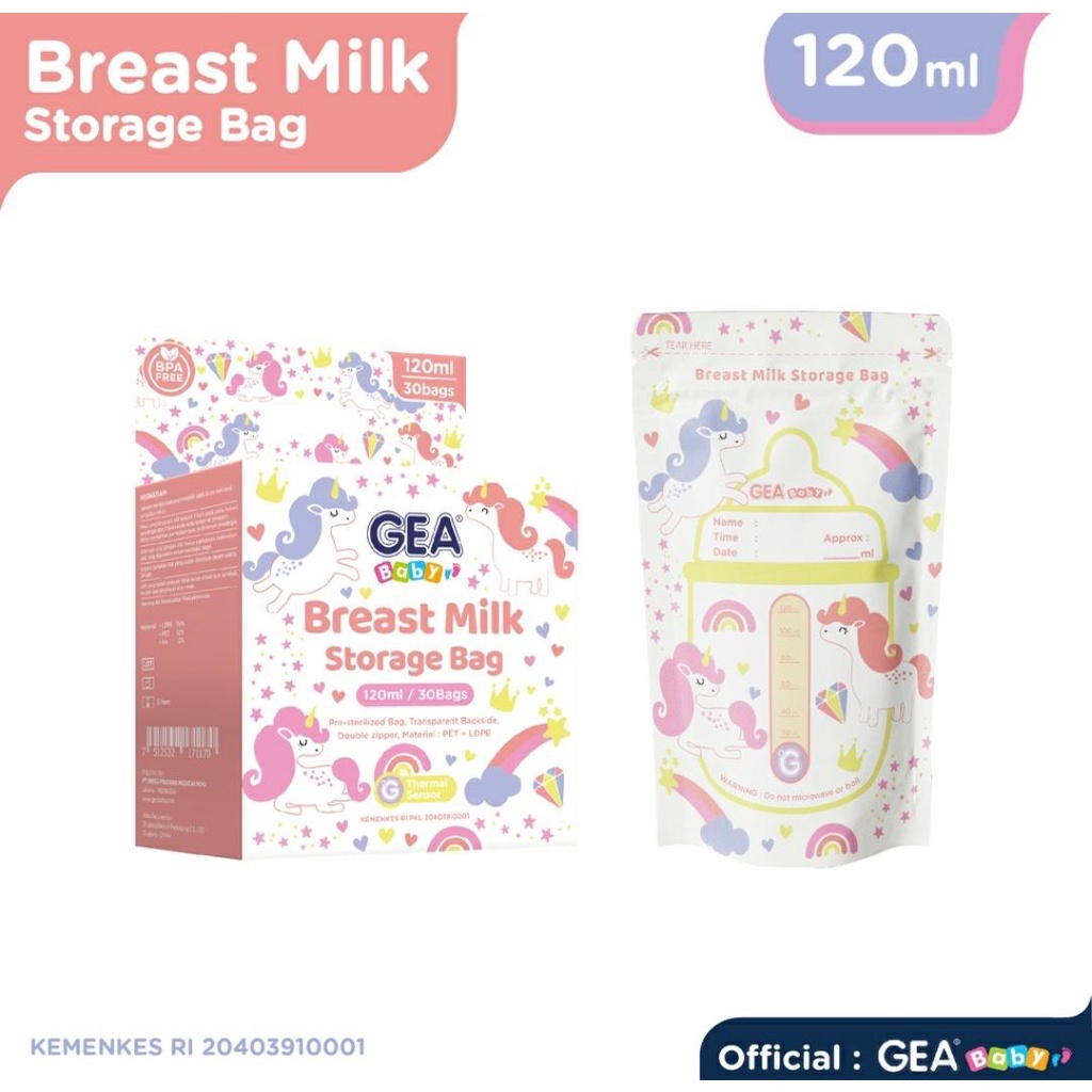 GEA BABY 120ML BREAST MILK STORAGE / KANTONG ASI