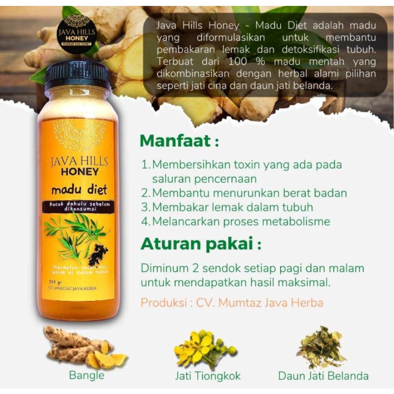

MADU DIET, MADU HERBAL - JAVA HILLS HONEY