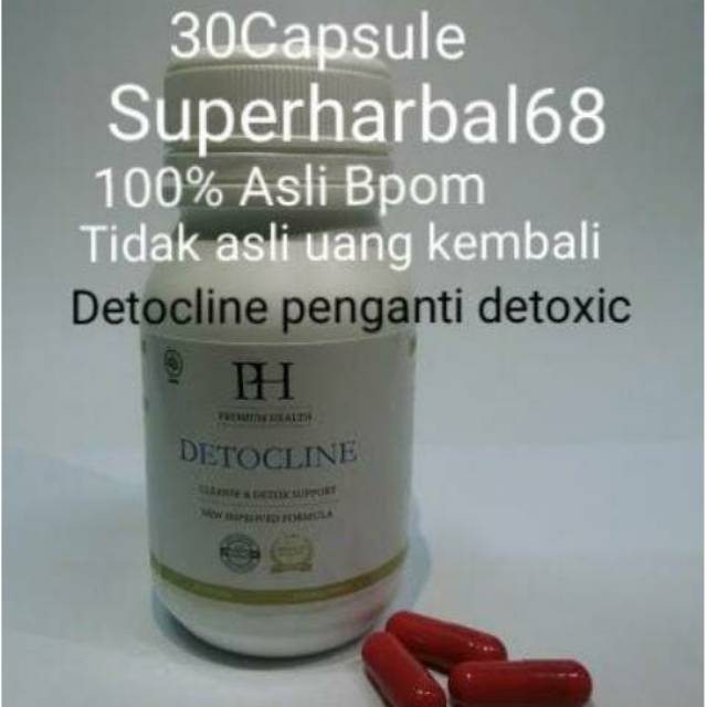Detocline Detoxic natural 100% asli Bpom-obat herbal alami anti parasit cleanse &amp; detox support