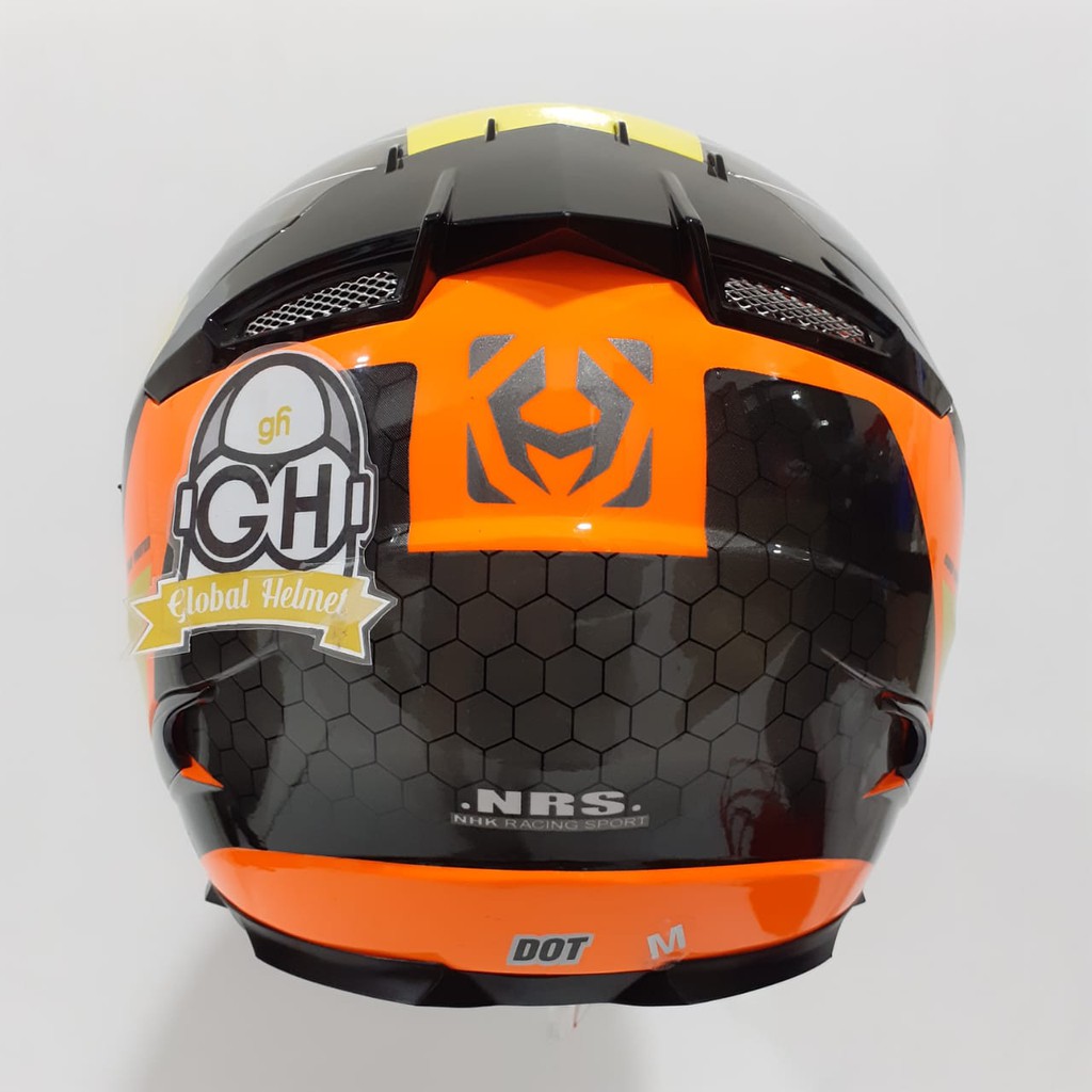 HELM NHK RX9 NAVY ORANGE FLO NHK RX-9 NAVY NHK RX NINE ORANGE FLOURECENT