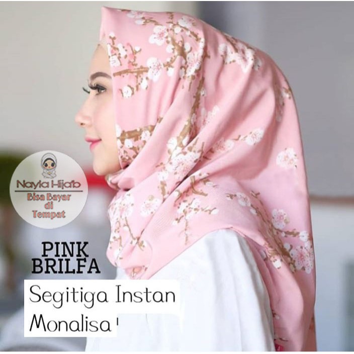 Segitiga Instan monalisa Kerudung Instan Motif Hijab Instan Motif Monalisa Nayla Hijab