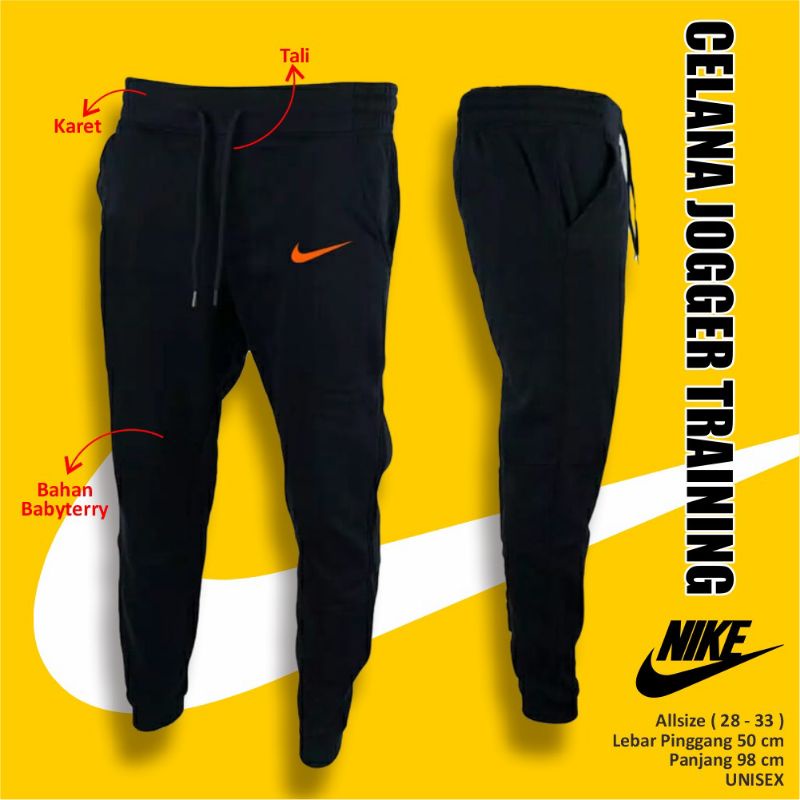 Promo Celana Jogger Panjang Training Pria Wanita allsize babyterry