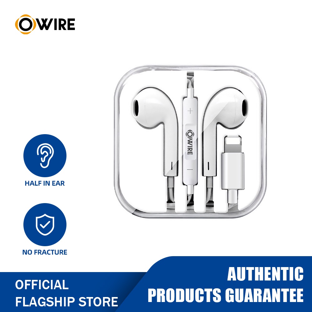 OWIRE Headset Earphone Gaming Handsfree for Iphone 5 6 6s 7 Plus 8 8 Plus X XS XS Max XR CONNECT LIGHTNING