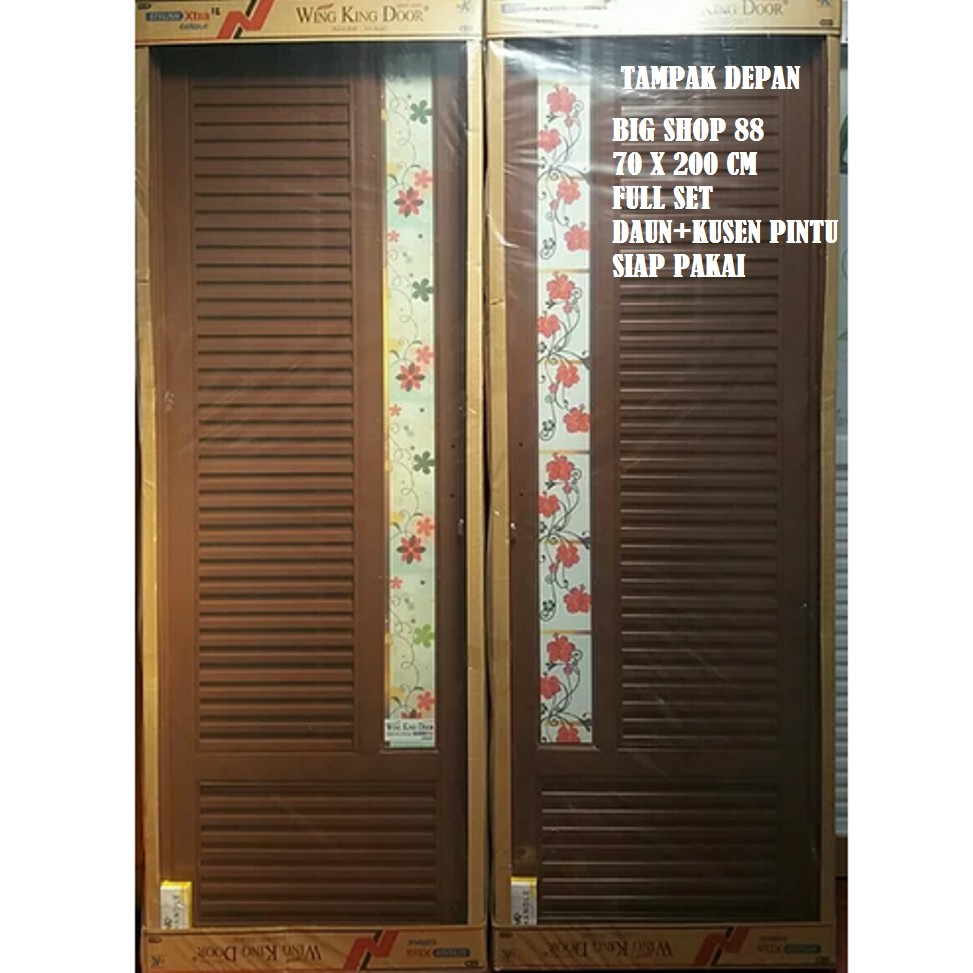 PINTU KAMAR MANDI GALVALUME FULL SET DAUN DAN KUSEN PINTU SIAP PAKAI