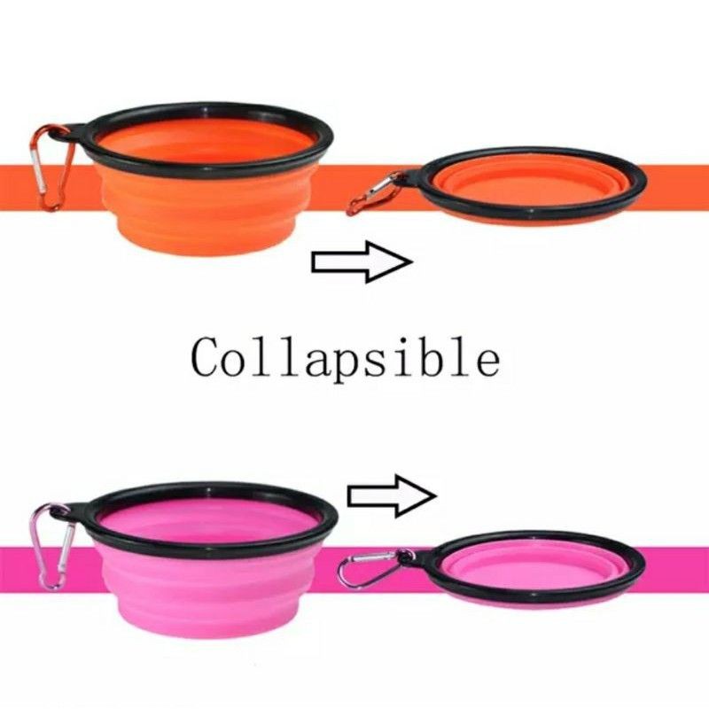 SILICONE PET BOWL LIPAT MANGKO KARET TEBAL TEMPAT MAKAN DAN MINUM HEWAN ANJING KUCING